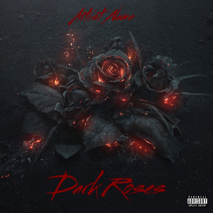 Album Cover Dark Roses Temaplate Template | PosterMyWall