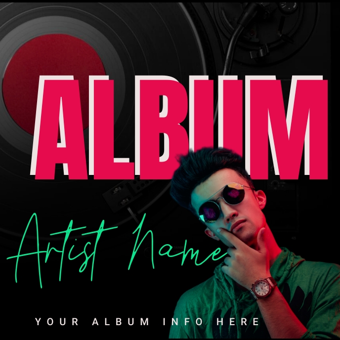 album cover Template PosterMyWall