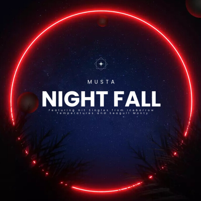NIGHT FALL Album Cover template