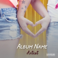 Love Romance Couple Blue CD Cover Ar Template | PosterMyWall