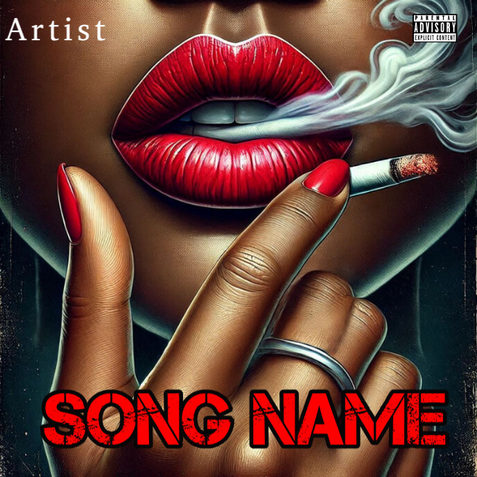 Album Cover Lips Album Cover Album Cover Template | PosterMyWall