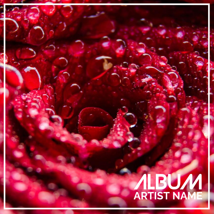 Album cover of a rose Template | PosterMyWall