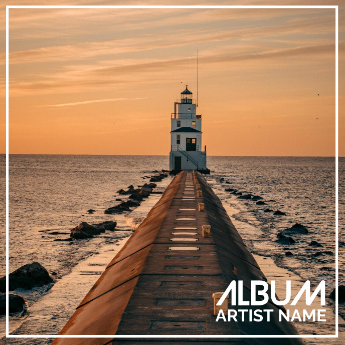 Album cover of lighthouse Okładka albumu template