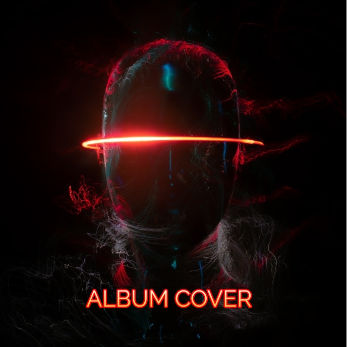 Album cover poster template