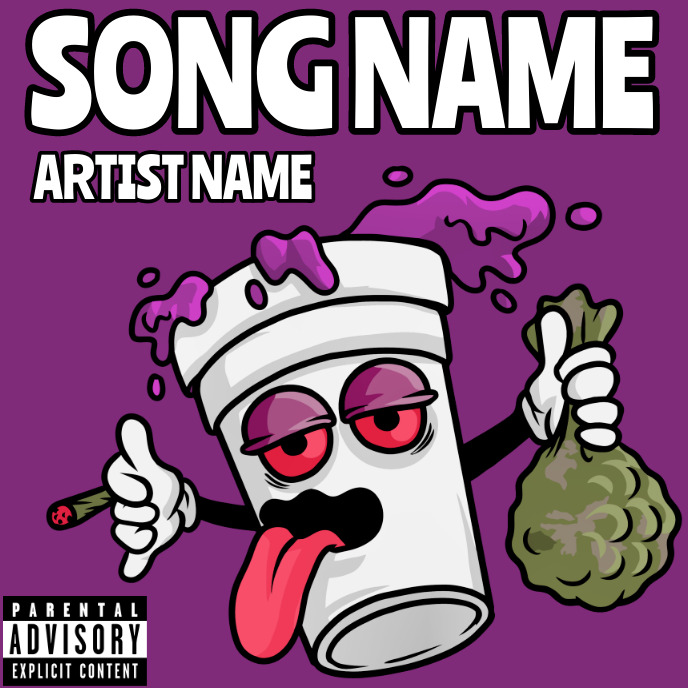 Album Cover - Sipping Purple template