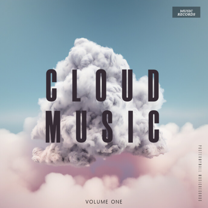 Album cover template with cloud | PosterMyWall