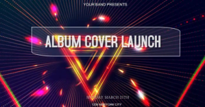 Purple Album Cover Launch auf Facebook geteiltes Bild Template