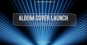 Black Album Cover Launch ภาพที่แชร์บน Facebook Template