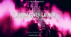 Black Album Cover Launch ภาพที่แชร์บน Facebook Template