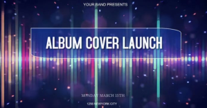 Purple Album Cover Launch auf Facebook geteiltes Bild Template
