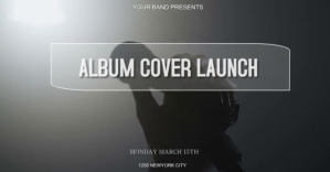 Black Album Cover Launch auf Facebook geteiltes Bild Template