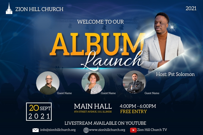 album launch poster Template | PosterMyWall