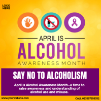 Alcohol Awareness Month Ad Instagram Post template