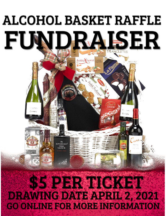 Alcohol Basket raffle Template PosterMyWall
