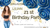 Alegre  Birthday Party Card Poster Banner Pan Digital Display (16:9) template