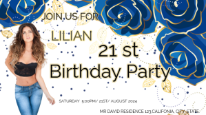 Alegre  Birthday Party Card Poster Banner Pan Digitalt display (16:9) template