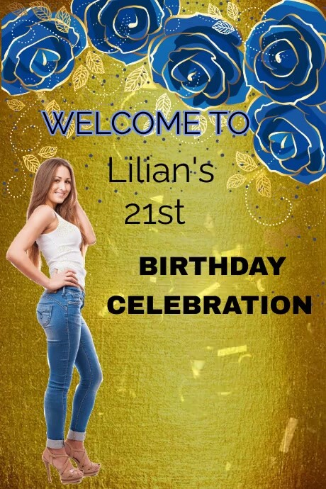Alegre Welcome Birthday Celebration Póster Poster template