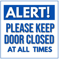 keep door closed sign Template | PosterMyWall