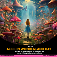 Alice in Wonderland Day Instagram Post template