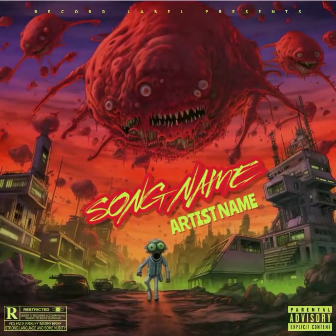 ALIEN 2 ALBUM MIXTAPE SONG COVER TEMPLATE