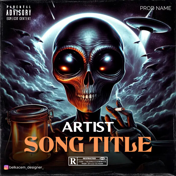 Plantilla de alien cover art | PosterMyWall