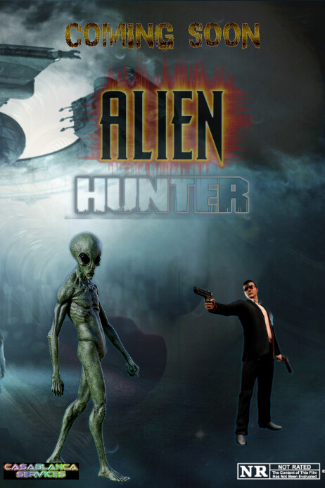 ALIEN HUNTER Template | PosterMyWall