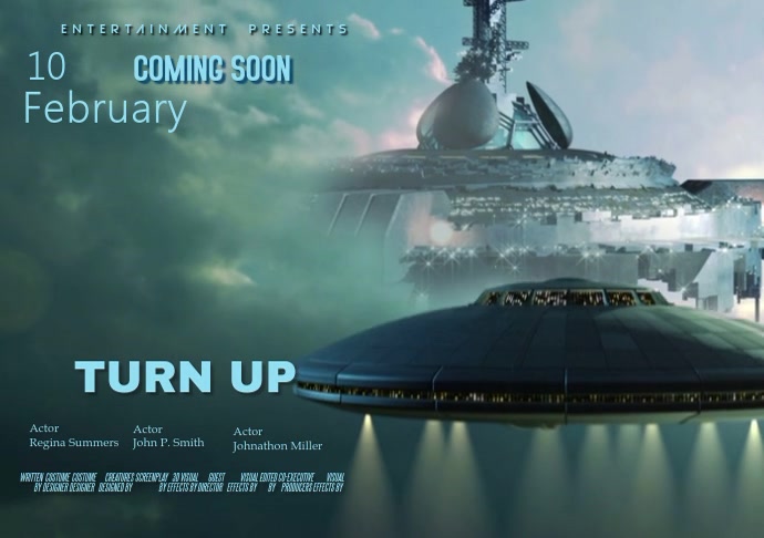 Alien Invasion Turn Up. A4 template