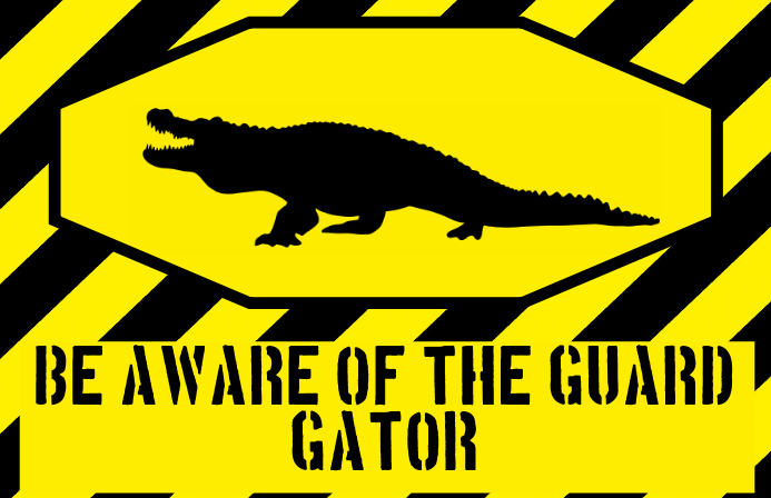 aligator gator sign - template Tabloid