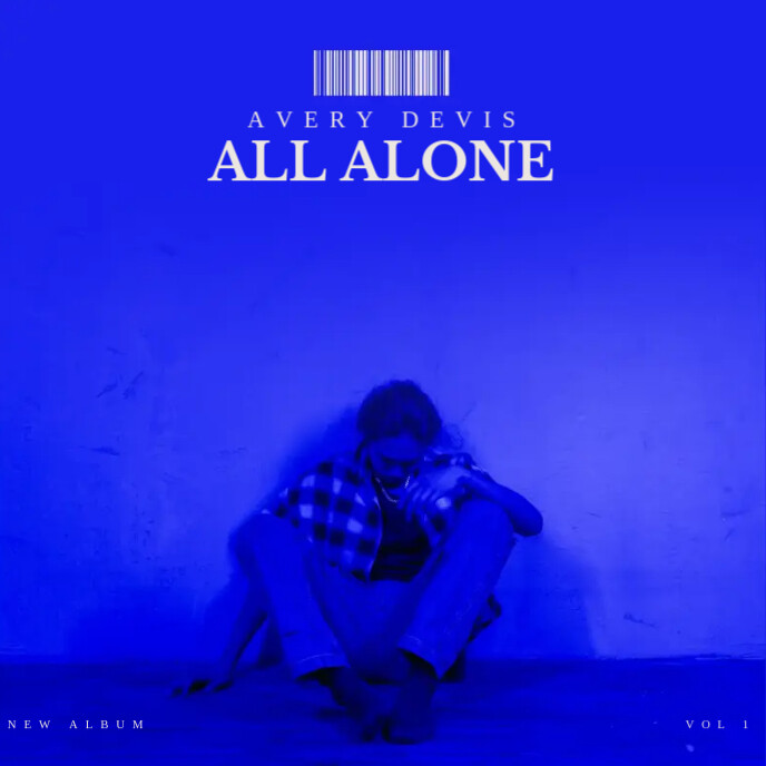 ALL ALONE Album Cover template