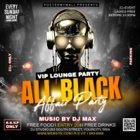All Black Affair Party Instagram-opslag template