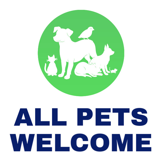All pets welcome sign template signage | PosterMyWall