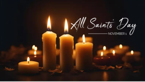 Black All Saints' Day design banner Intestazione blog Template