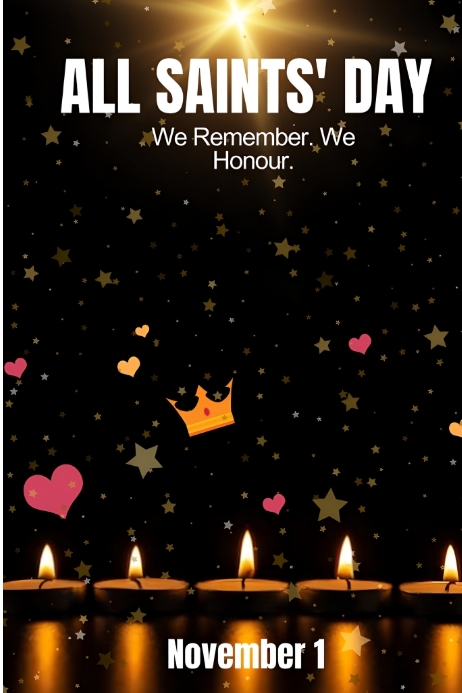 All Saints' Day November 1 Template | PosterMyWall