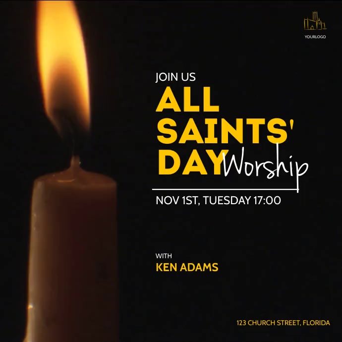 All Saints' Day Video Event template Square (1:1)