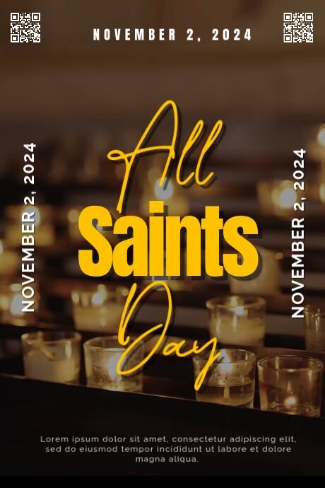 ALL SAINTS DAY Poster template