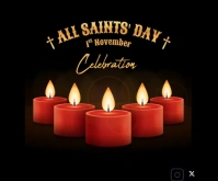 All saints day Medium Rectangle template