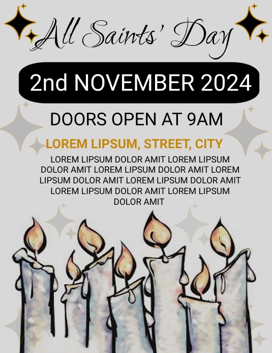 Plantilla de All Saints Day | PosterMyWall