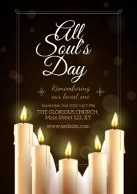All Soul's Day Ads A4 template