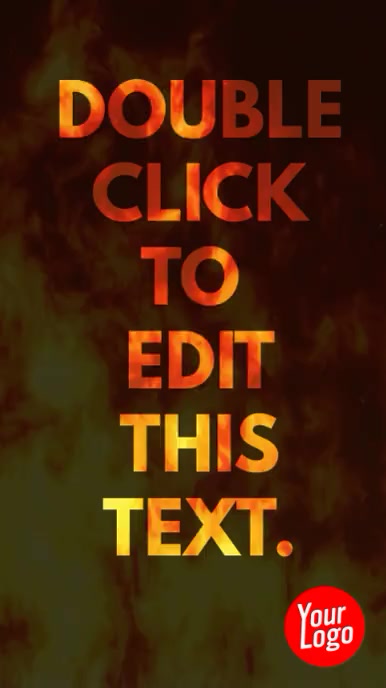 All text fire animation instagram story video Template | PosterMyWall
