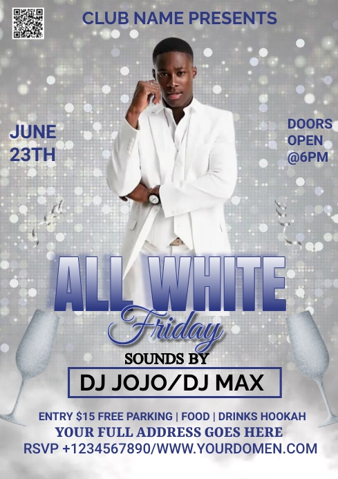 All white party Template | PosterMyWall