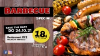 All you can eat special bbq barbecue menu ad Video Sampul Facebook (16:9) template