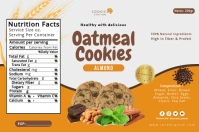 Almond Oatmeal Cookies Label template