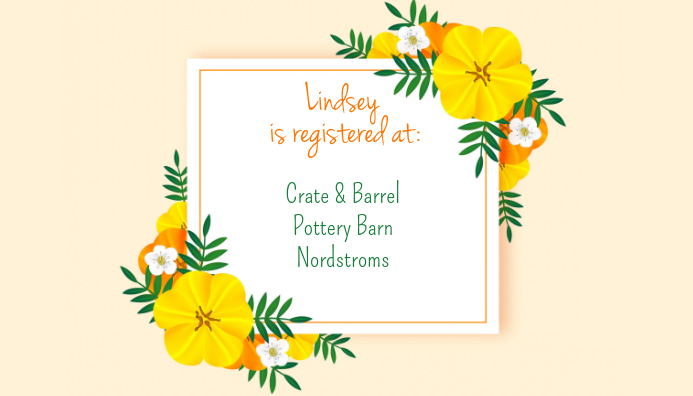 Aloha Register Aloha Bridal Shower Register Card Template | PosterMyWall