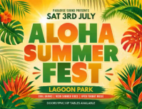Aloha Summer Fest Løbeseddel (US Letter) template