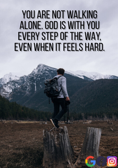 ALONE AND STEP QUOTE TEMPLATE | PosterMyWall