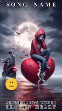 alone heart for girl and very sad my heart broken Instagram Reel template