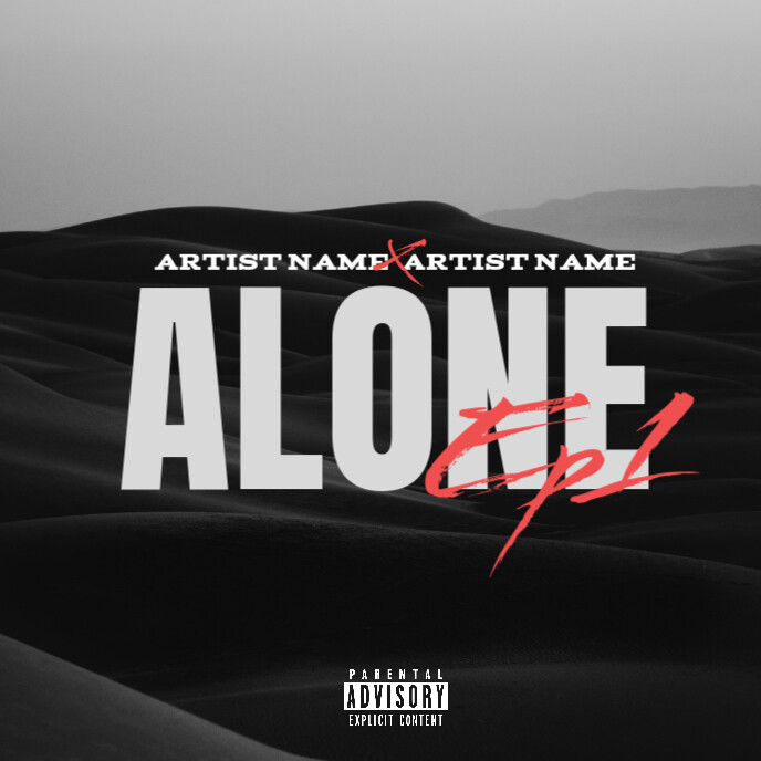Alone Mixtape Album Cover  Album Cover template