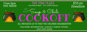 สีเหลือง Soup and Chili Cookoff Fundraiser Facebook-coverfoto Template
