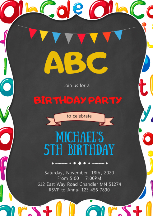 Abc Party Flyer