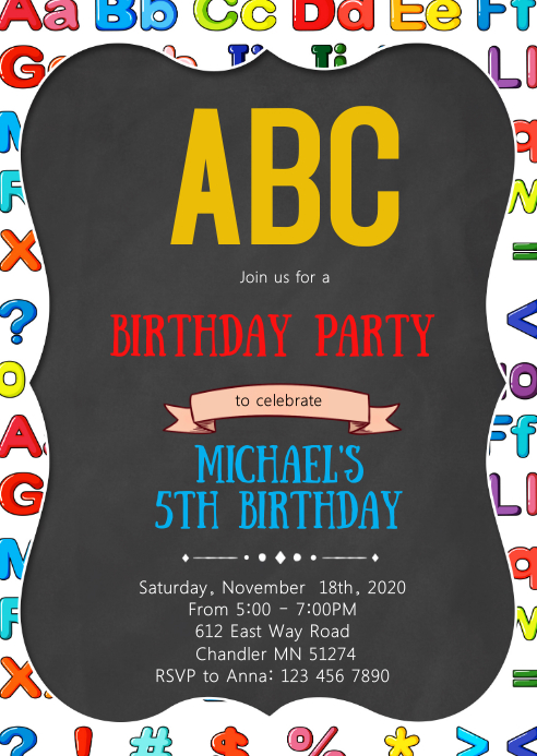Abc Party Flyer